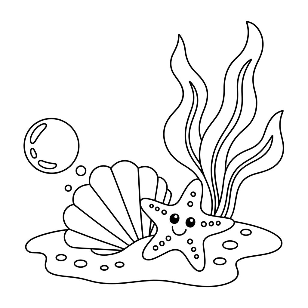 free coloring pages of starfish