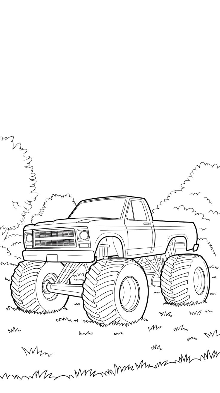 printable monster truck coloring pages