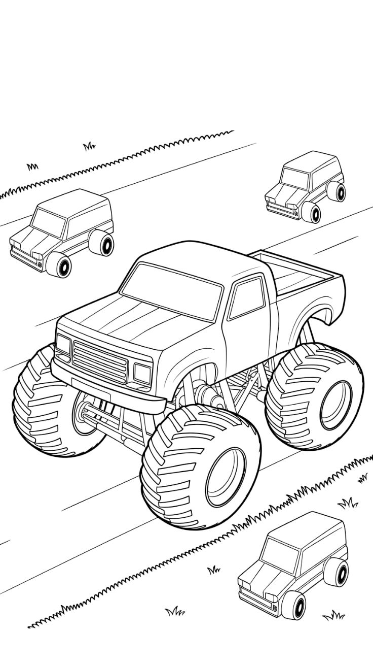 free coloring pages of monster trucks