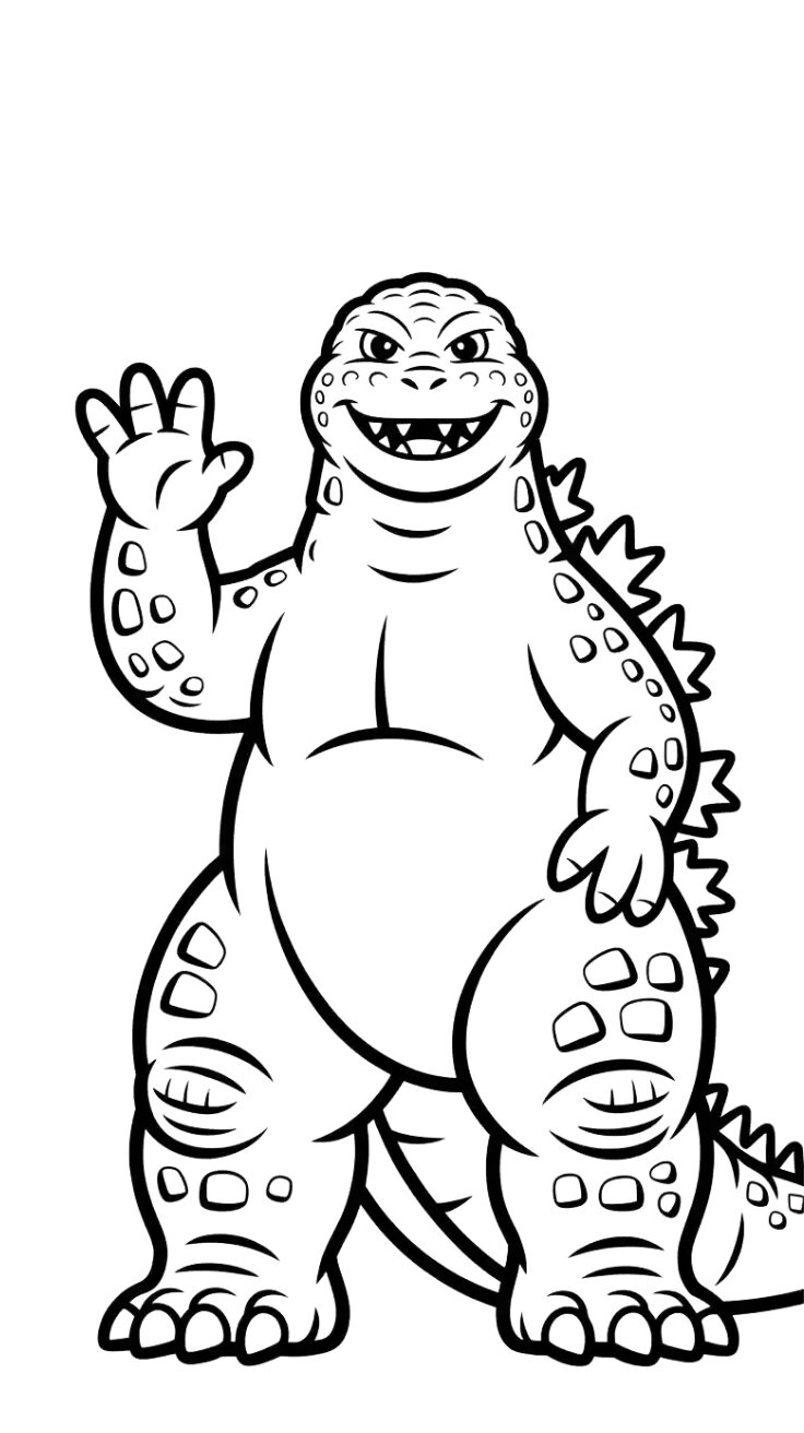 printable godzilla coloring pages