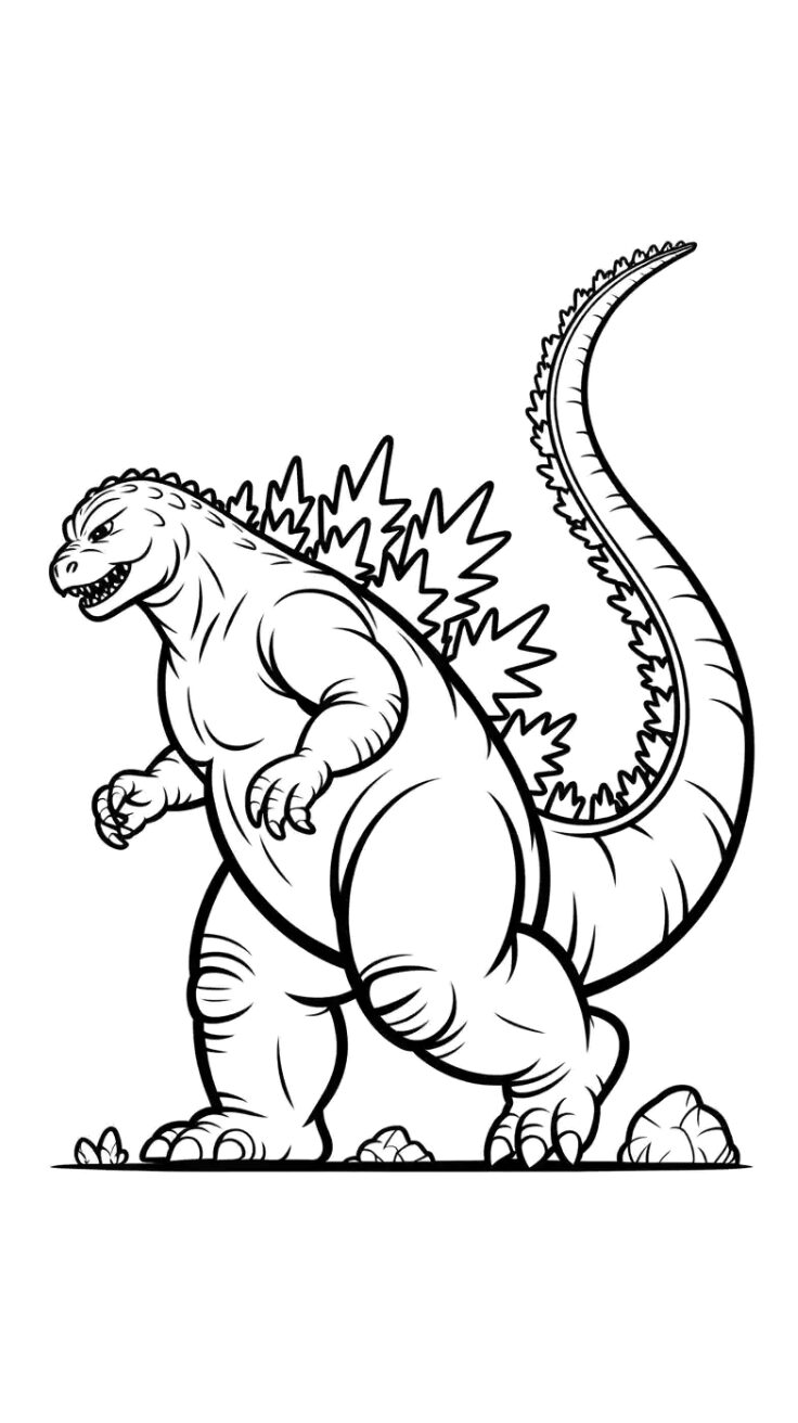 free coloring pages godzilla