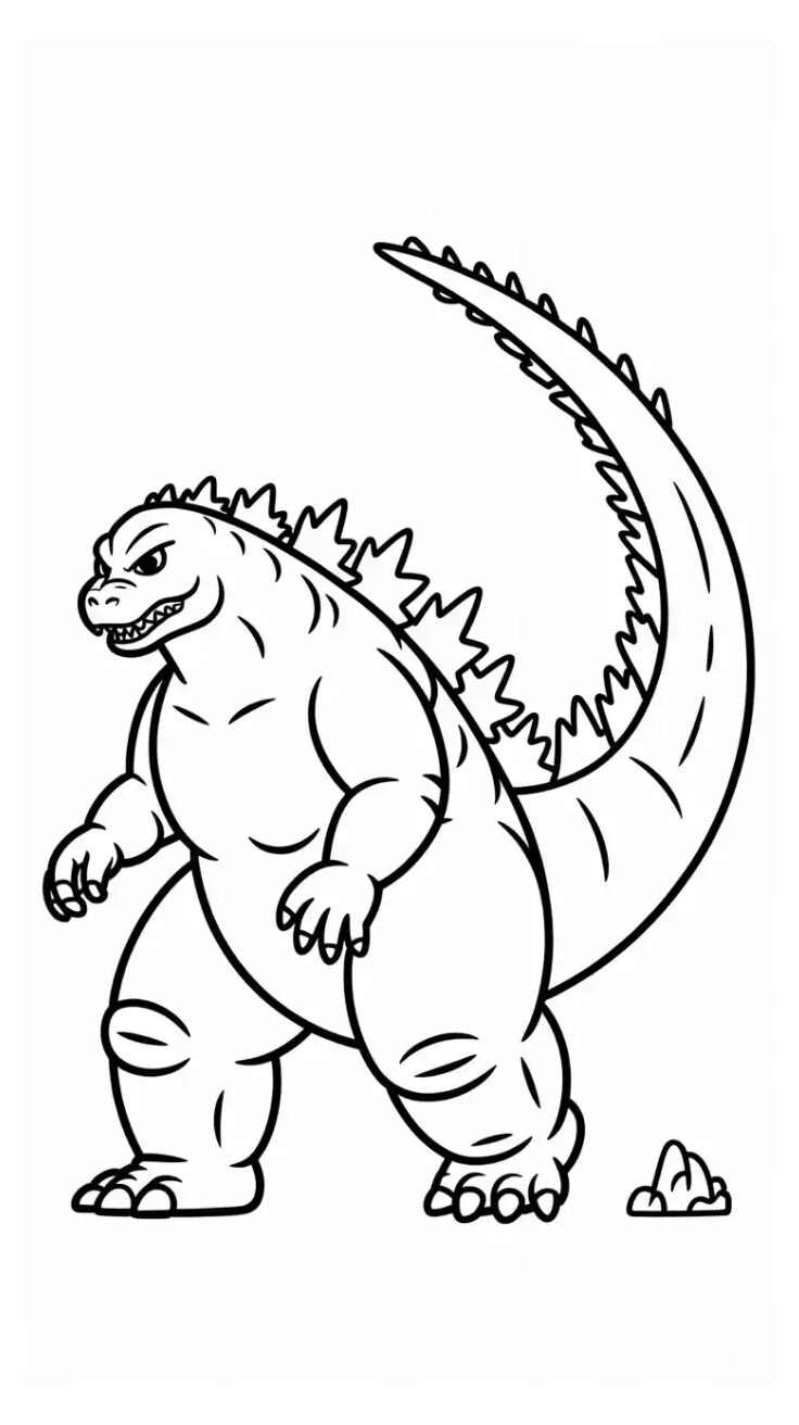 godzilla coloring sheet