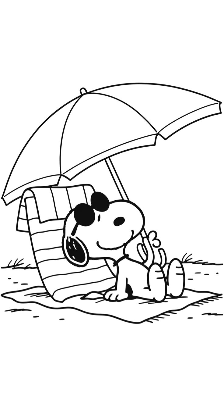 snoopy coloring book pages