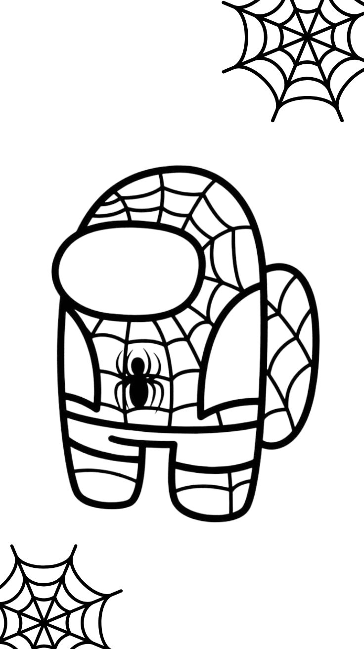 coloring page among us