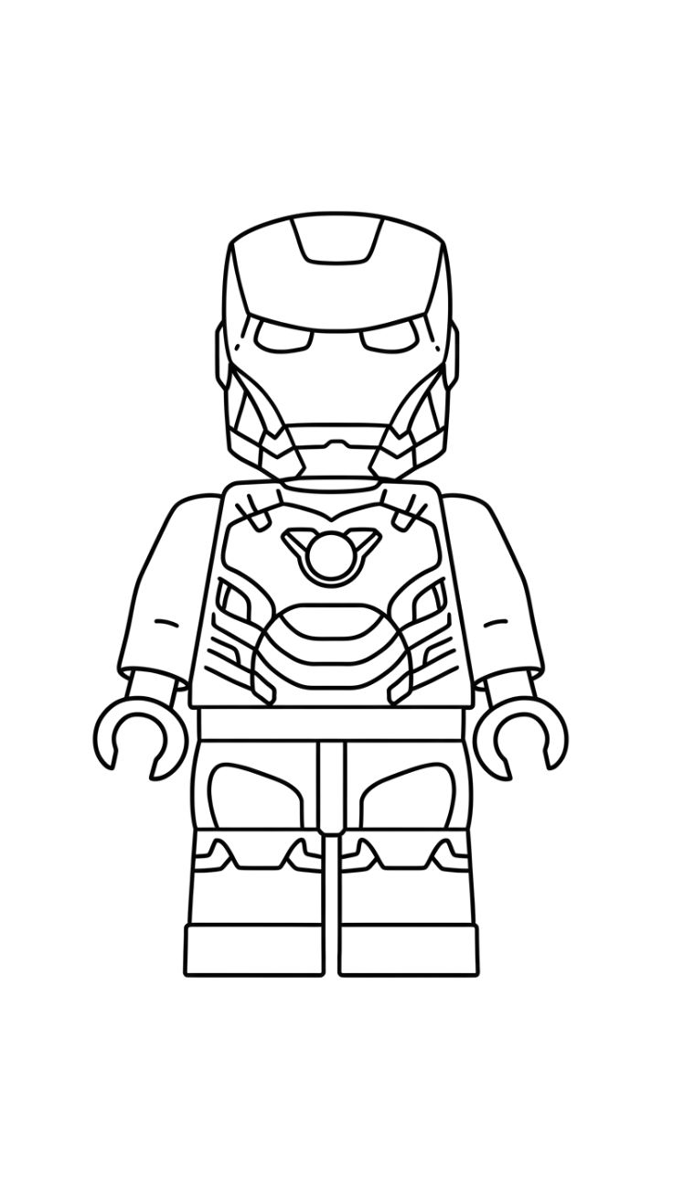Iron Man Lego coloring page