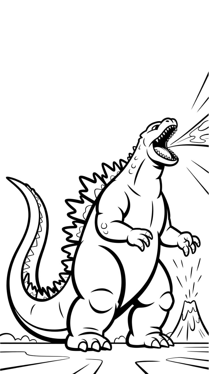 godzilla coloring sheets