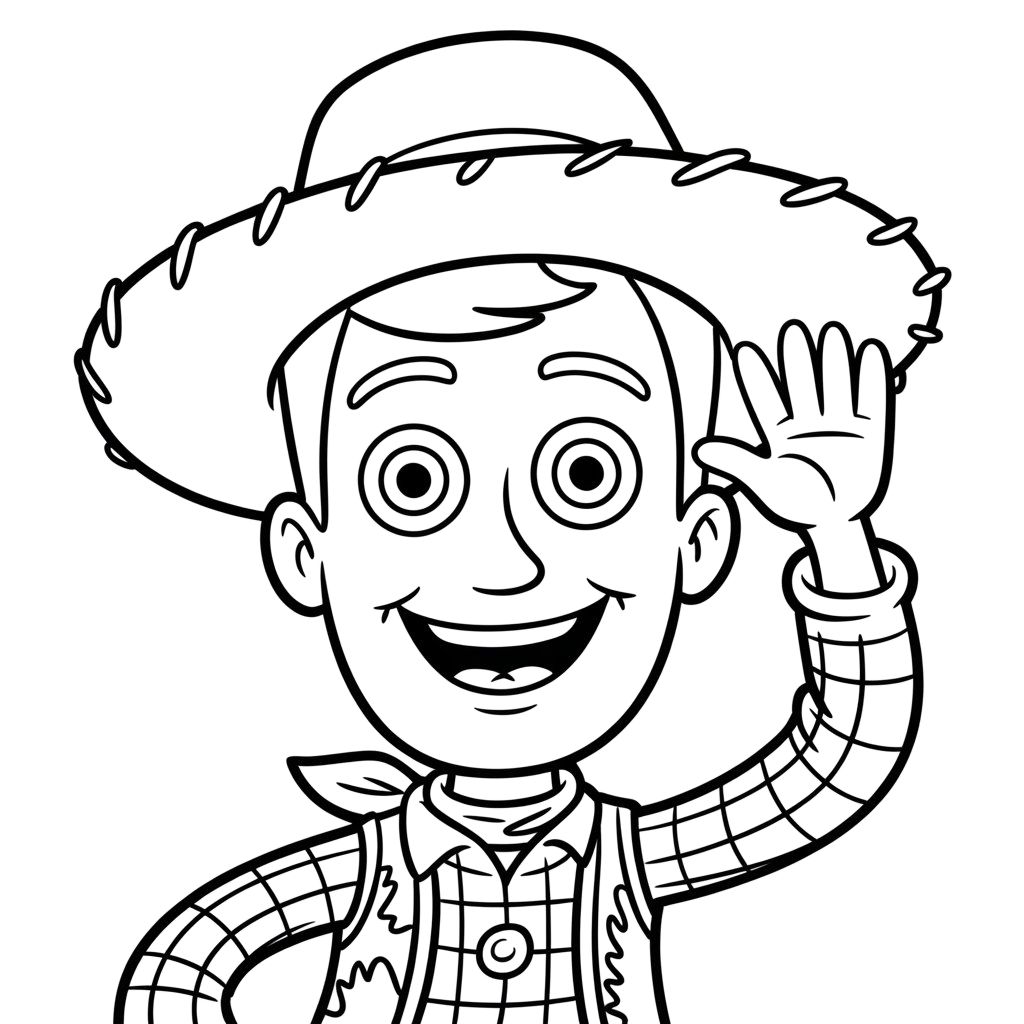 coloring pages of woody from toy story