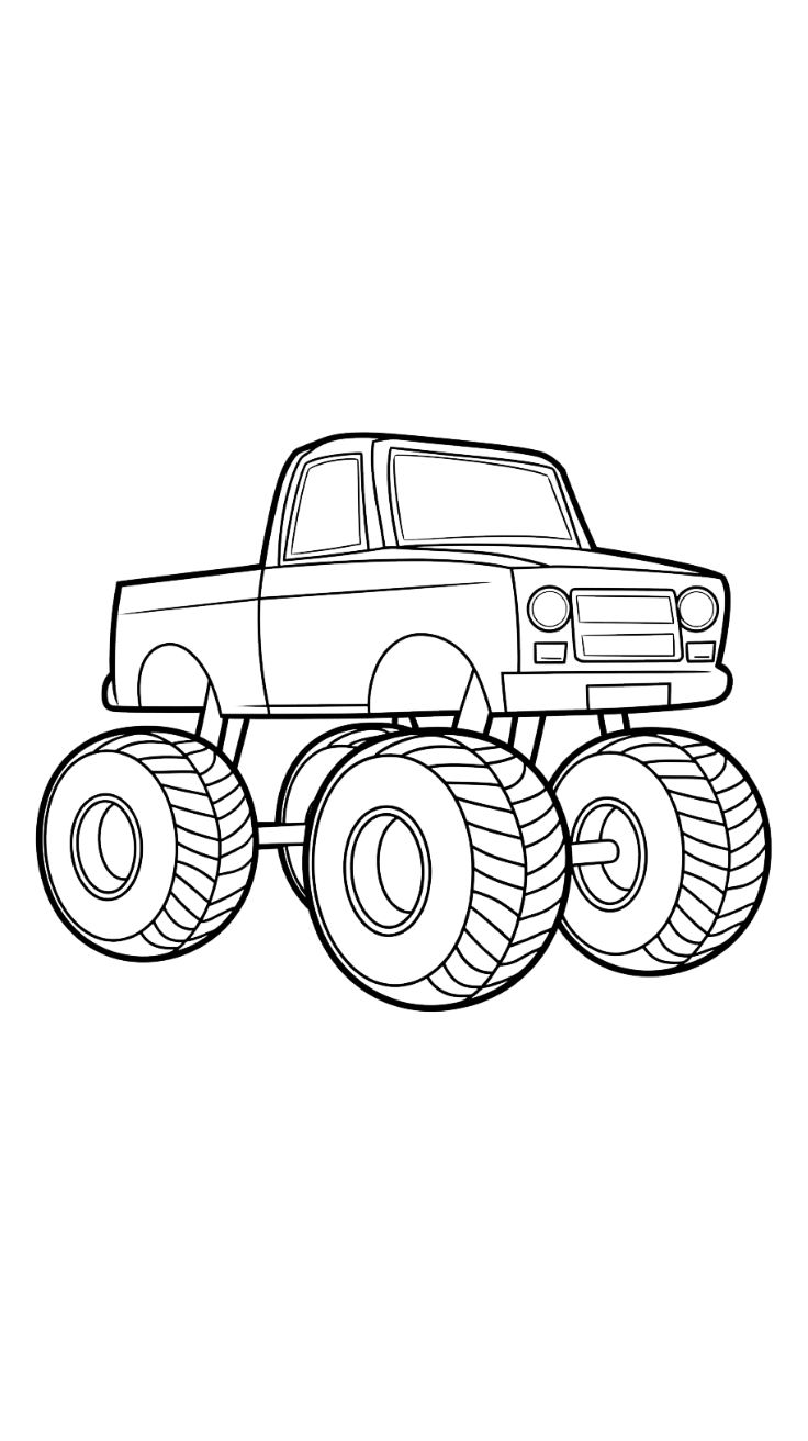 monster truck coloring book pages