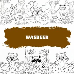 Raccoon coloring pages