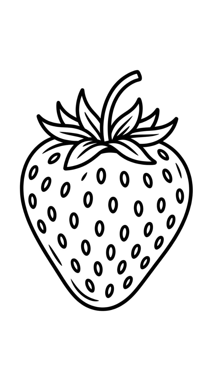 strawberry printable coloring pages