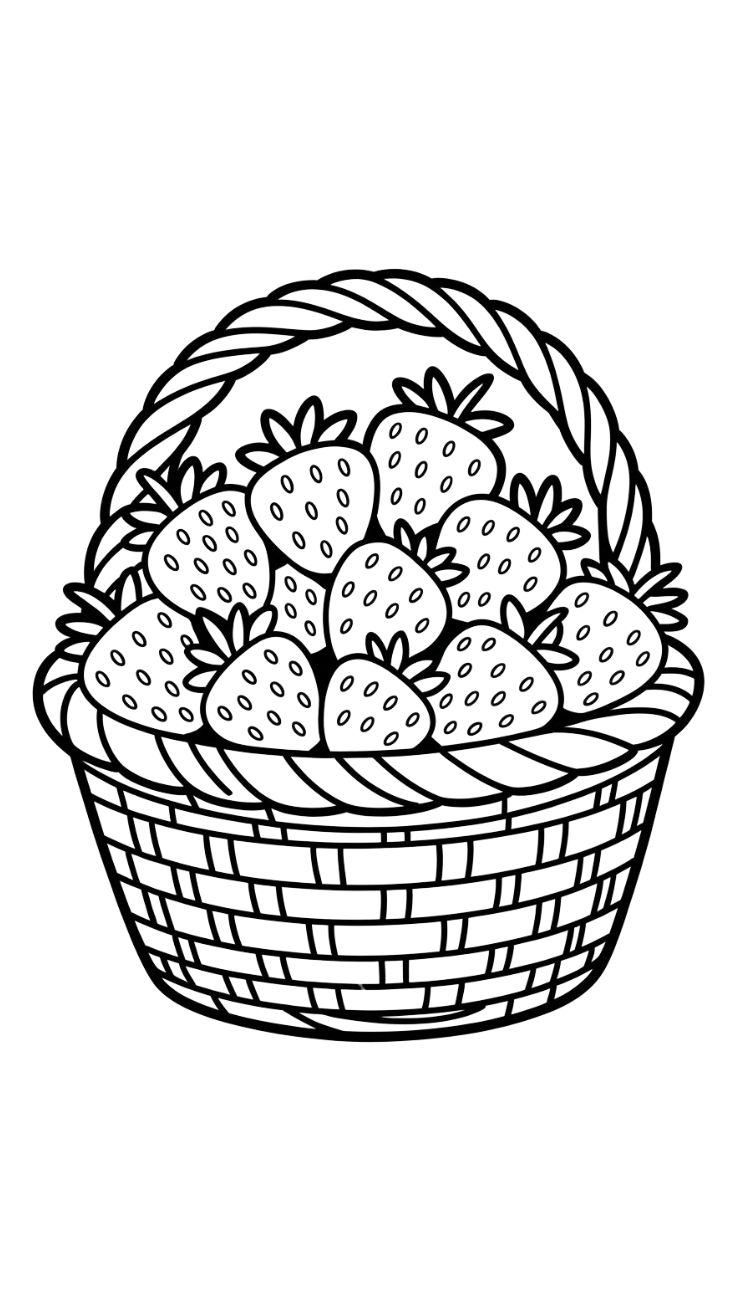 strawberry coloring page