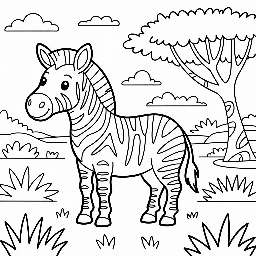 zebra color pages
