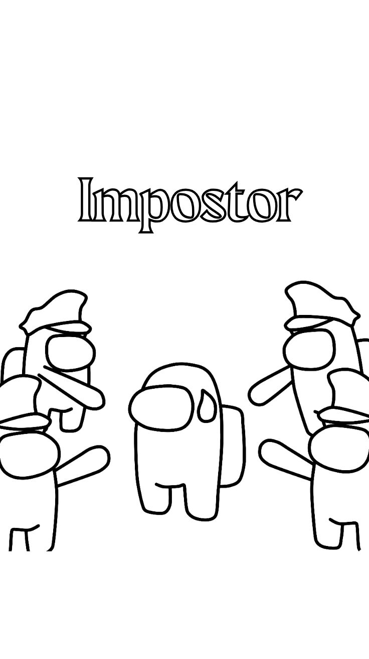 among us coloring pages impostor