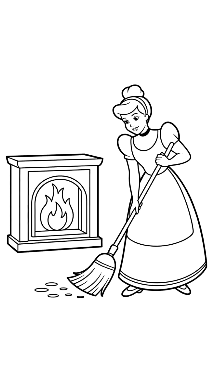 cinderella coloring sheet