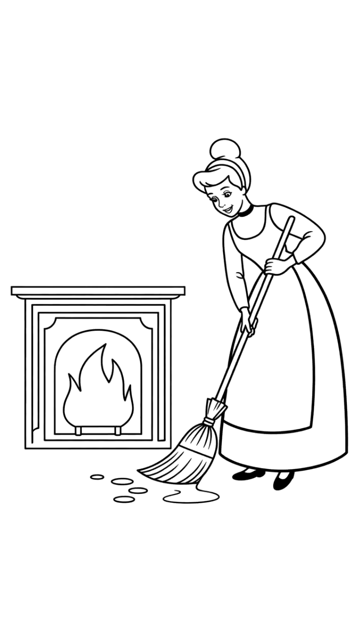 cinderella coloring pages