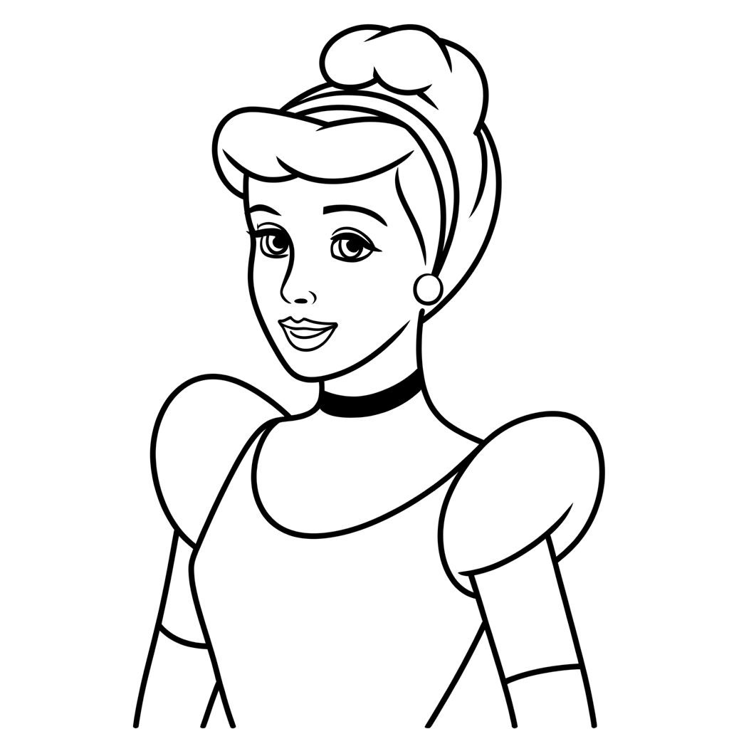 cinderella coloring page