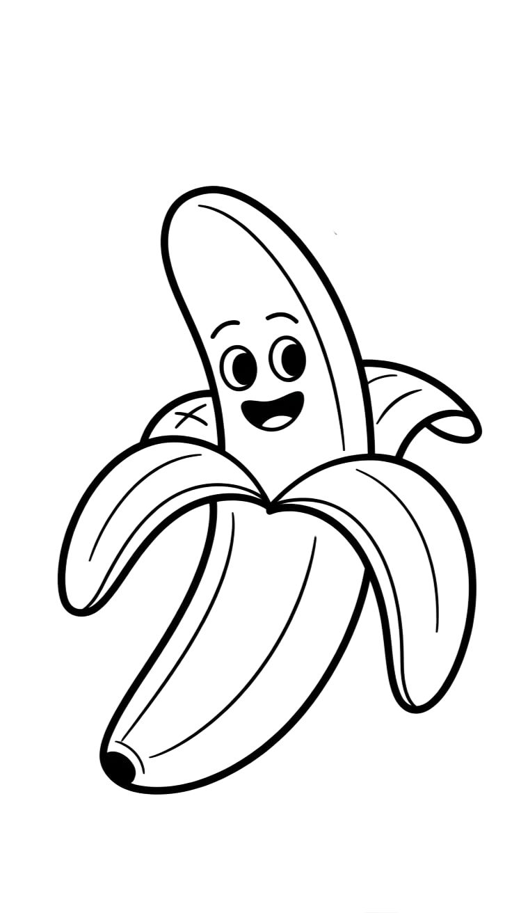 cute banana coloring pages