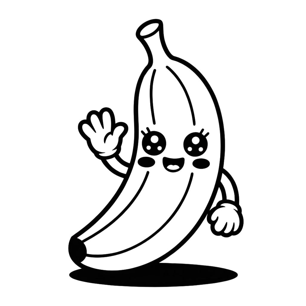 coloring pages banana