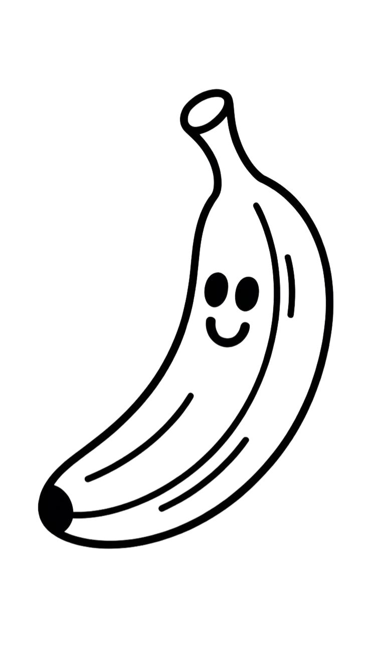 banana coloring pages for preschoolers