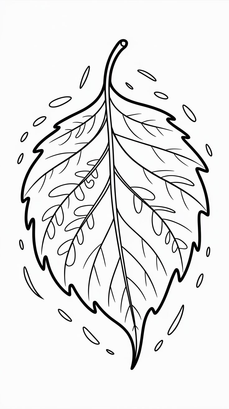 leaf coloring sheets