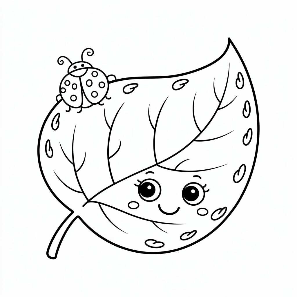 fall leaf coloring page