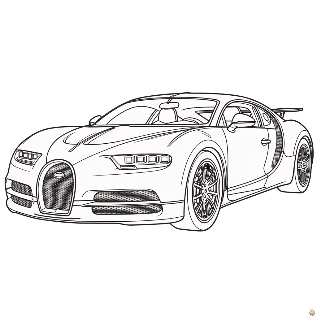 bugatti car coloring pages