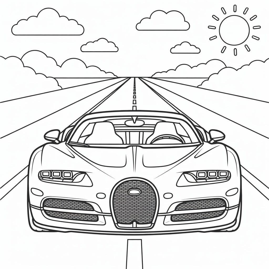 bugatti coloring sheet