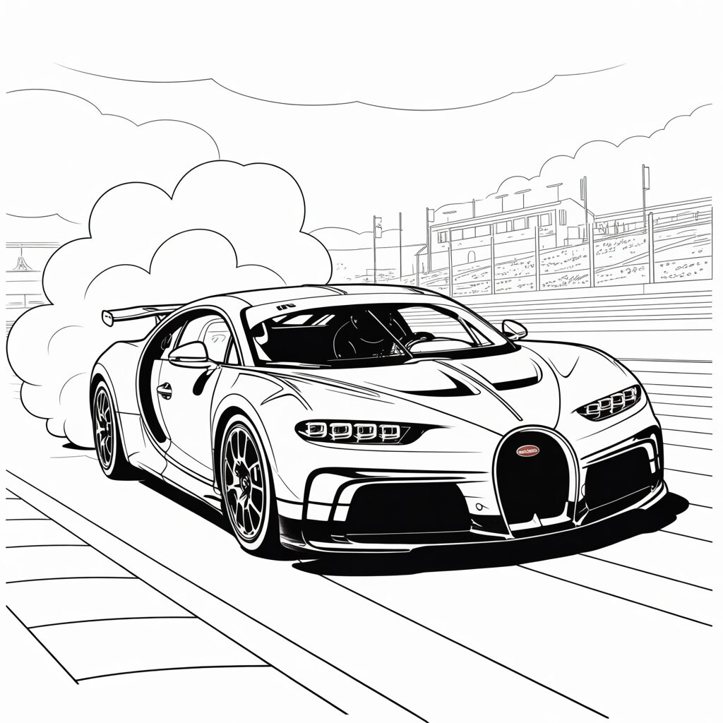bugatti coloring page