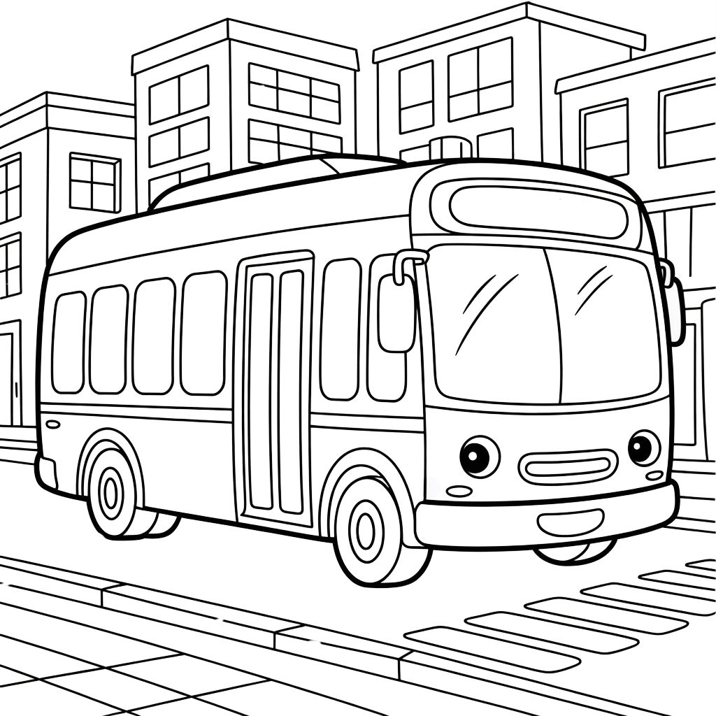 coloring pages bus