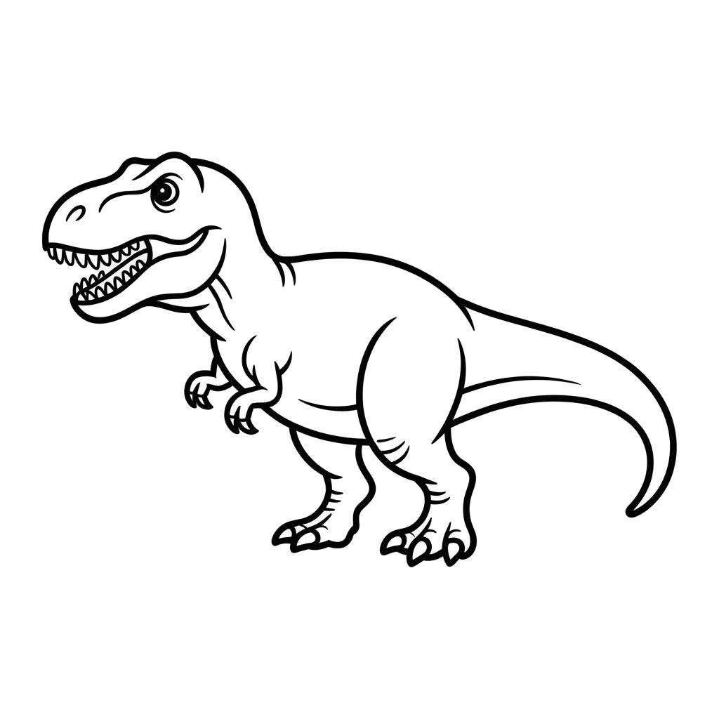 coloring page t rex