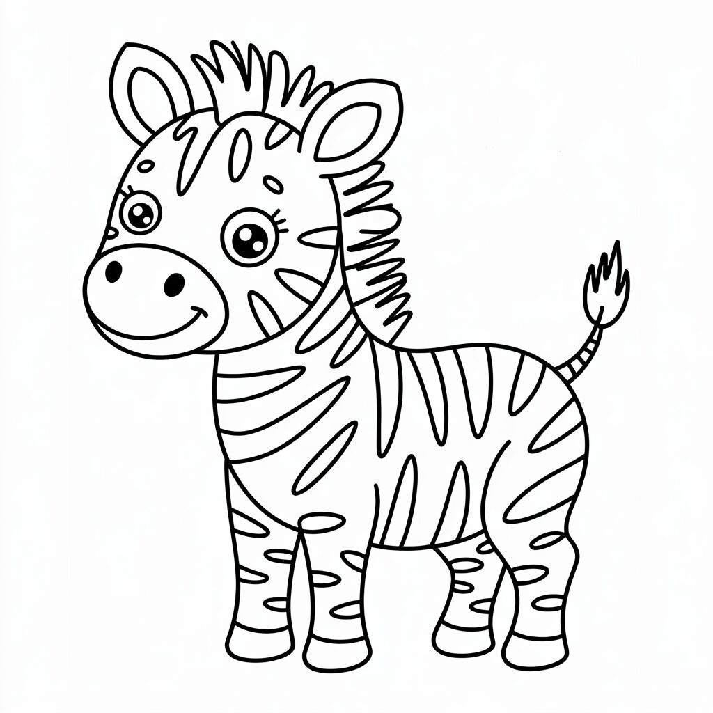 coloring page zebra