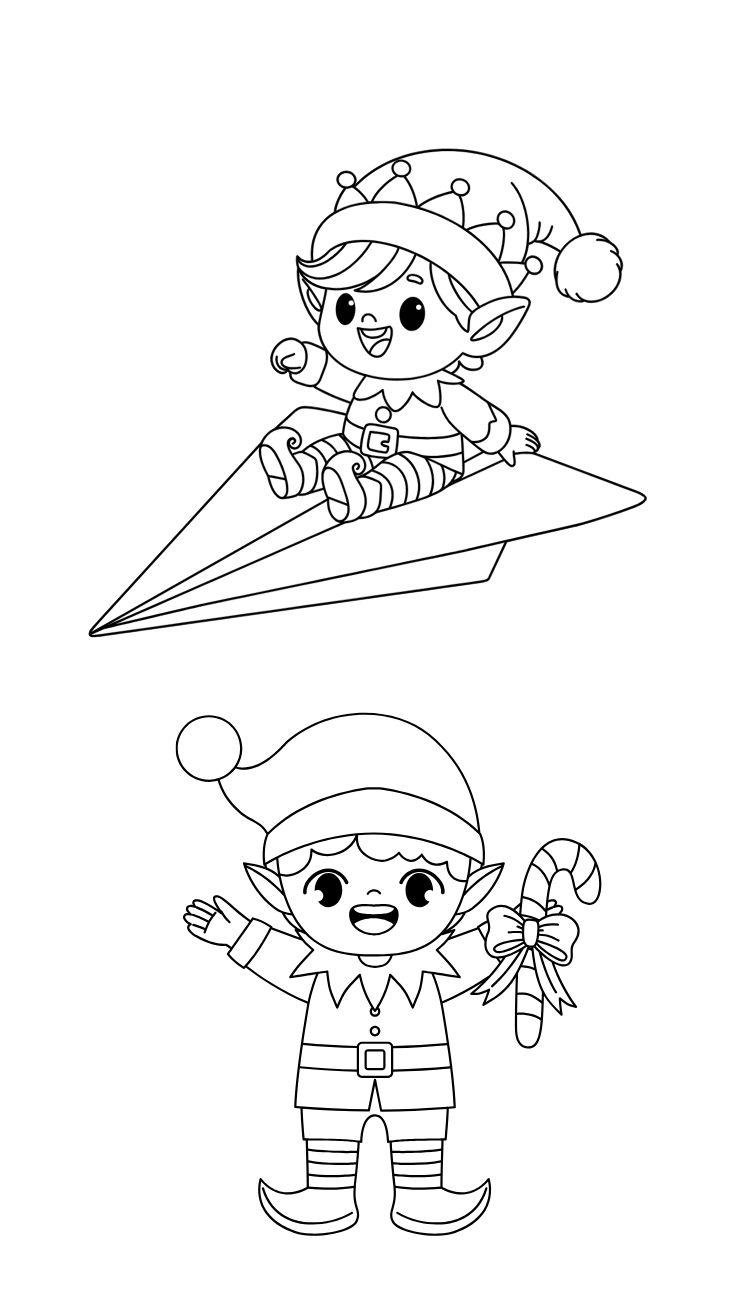 elf coloring page