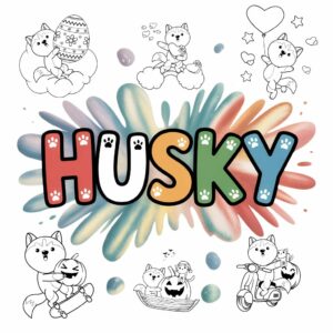 Husky Coloring Pages