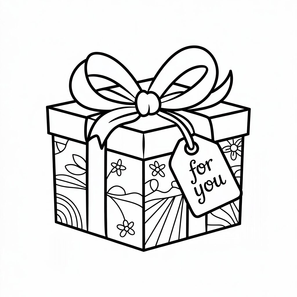 coloring pages christmas gifts