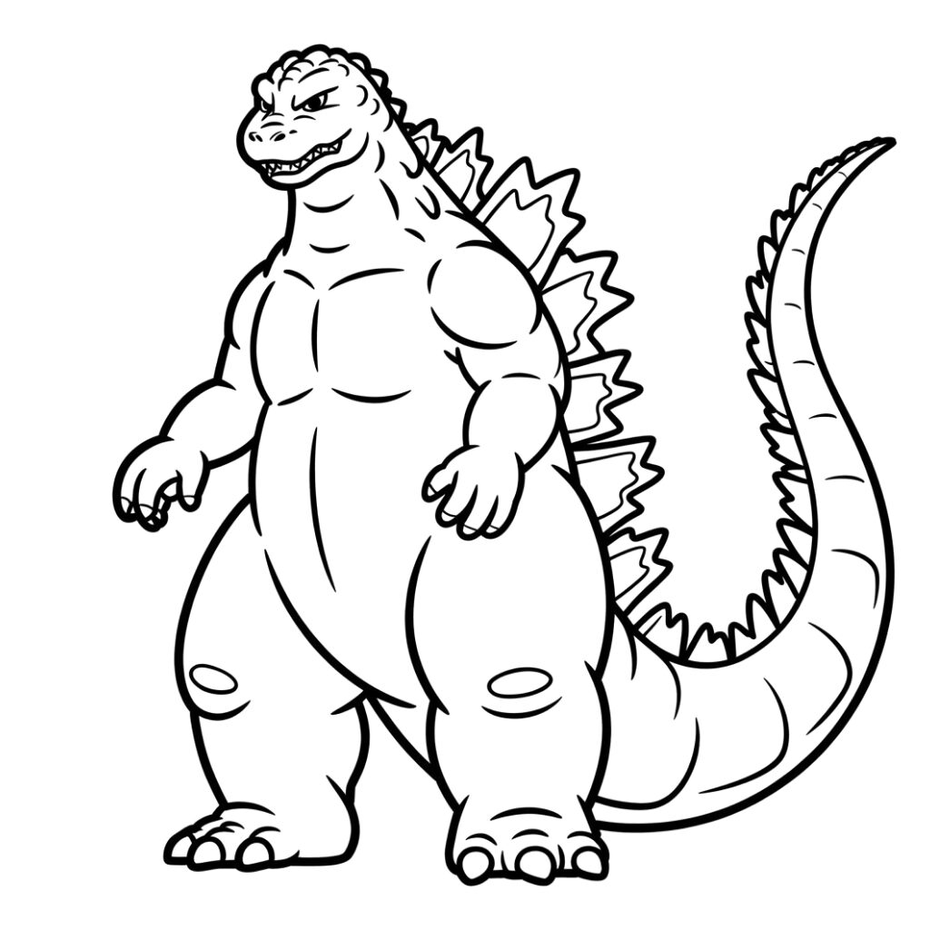 godzilla printable coloring pages