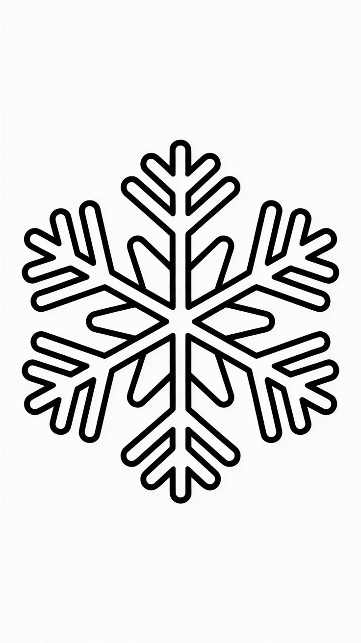 coloring page snowflake