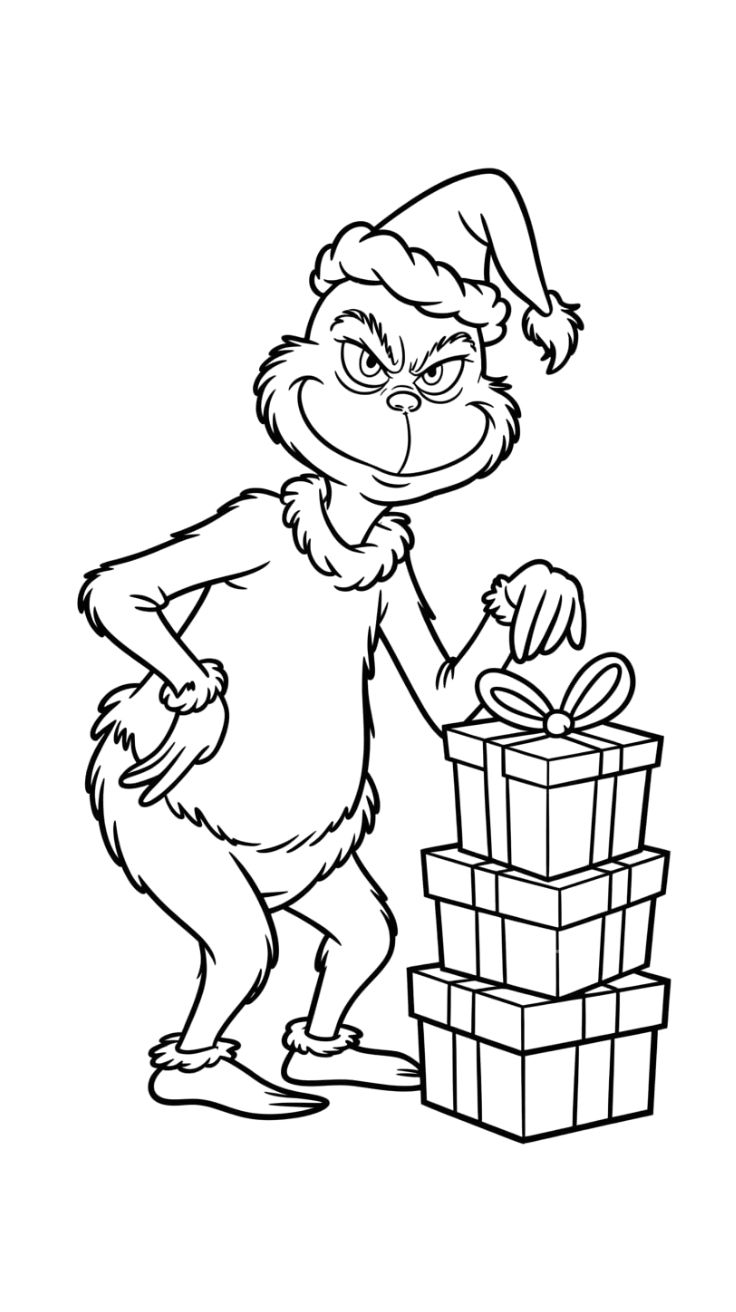 the grinch coloring page