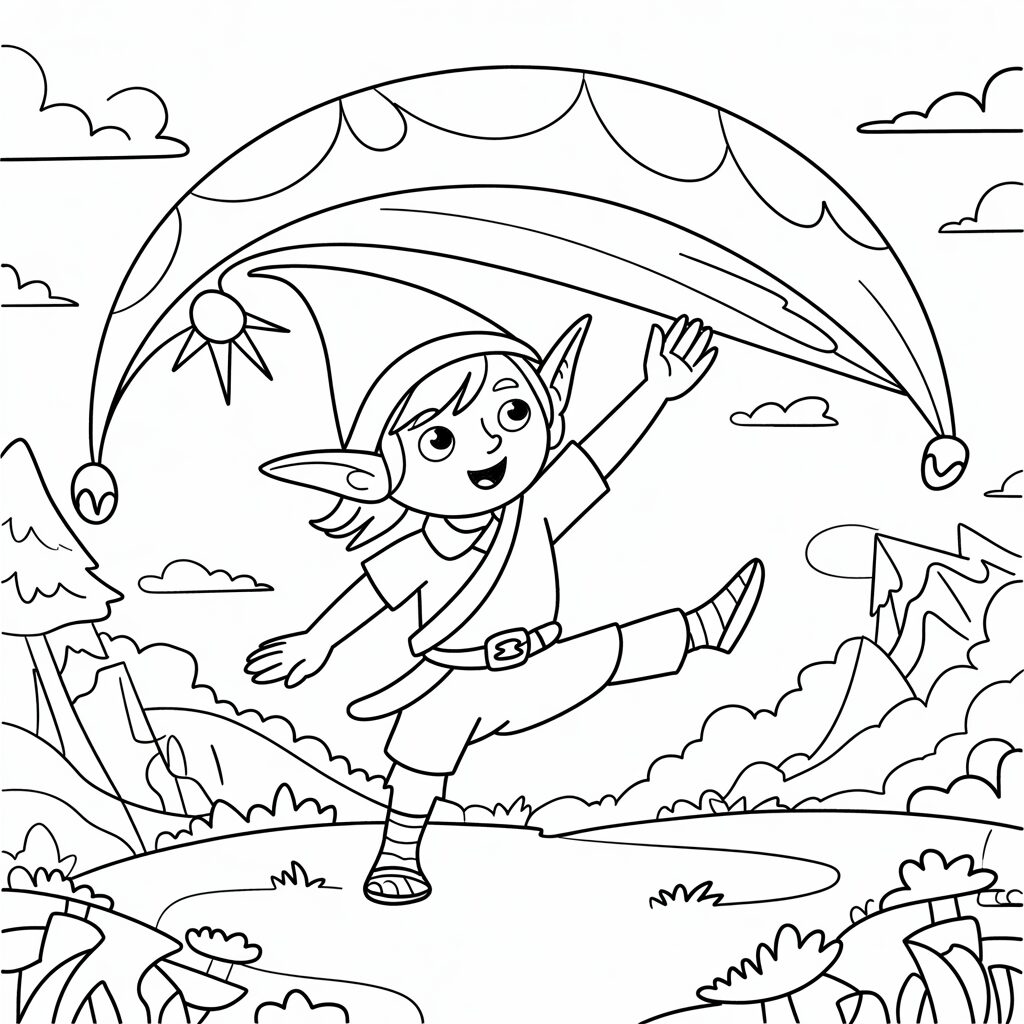 elf on shelf coloring page
