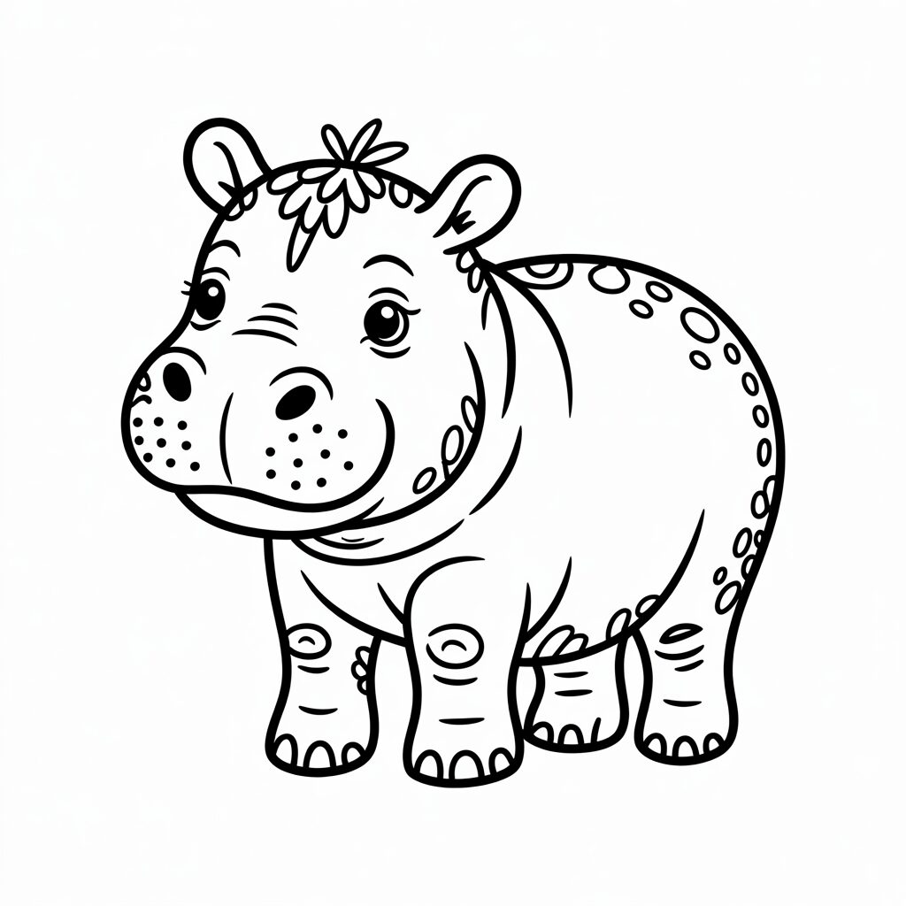 coloring pages hippo