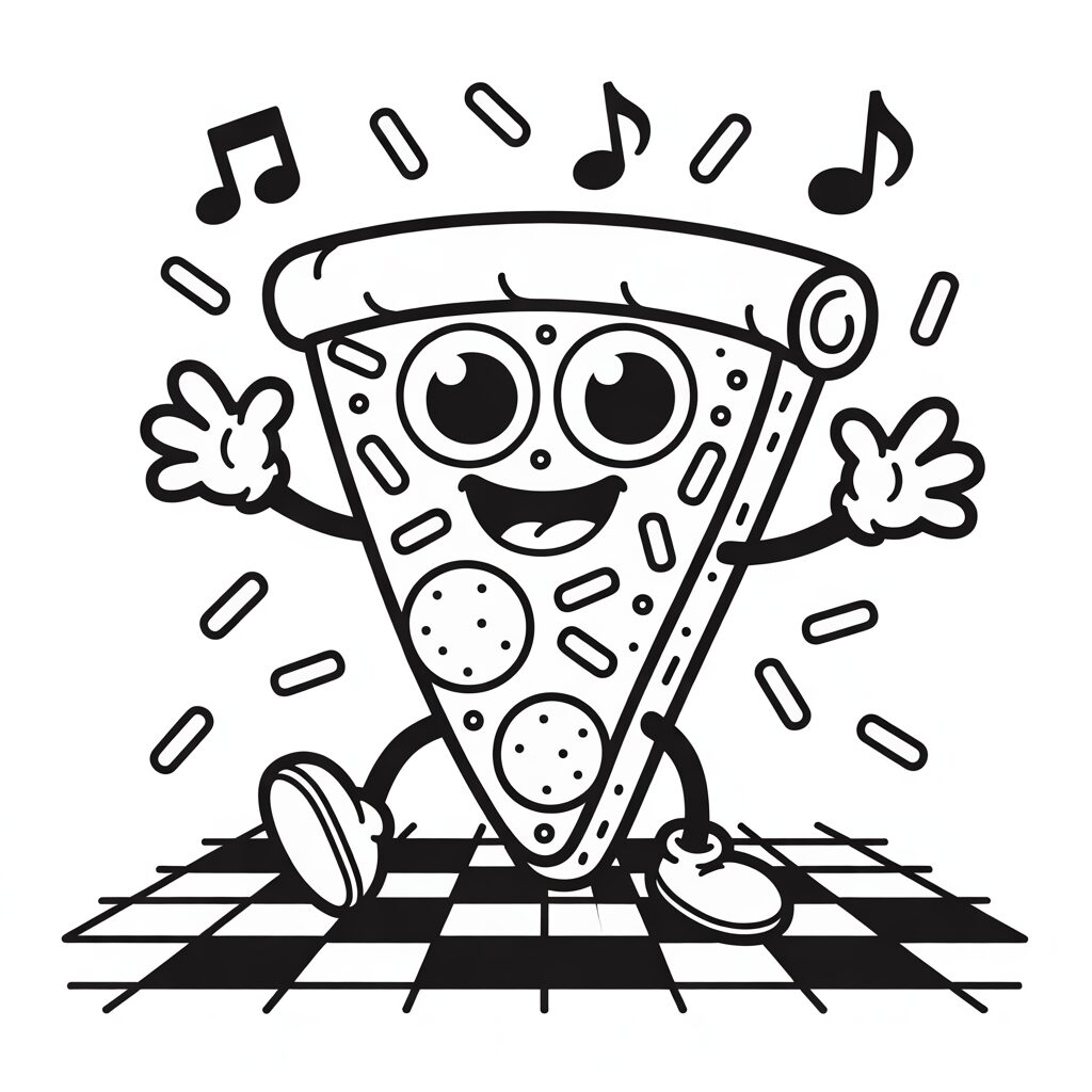 pizza coloring page