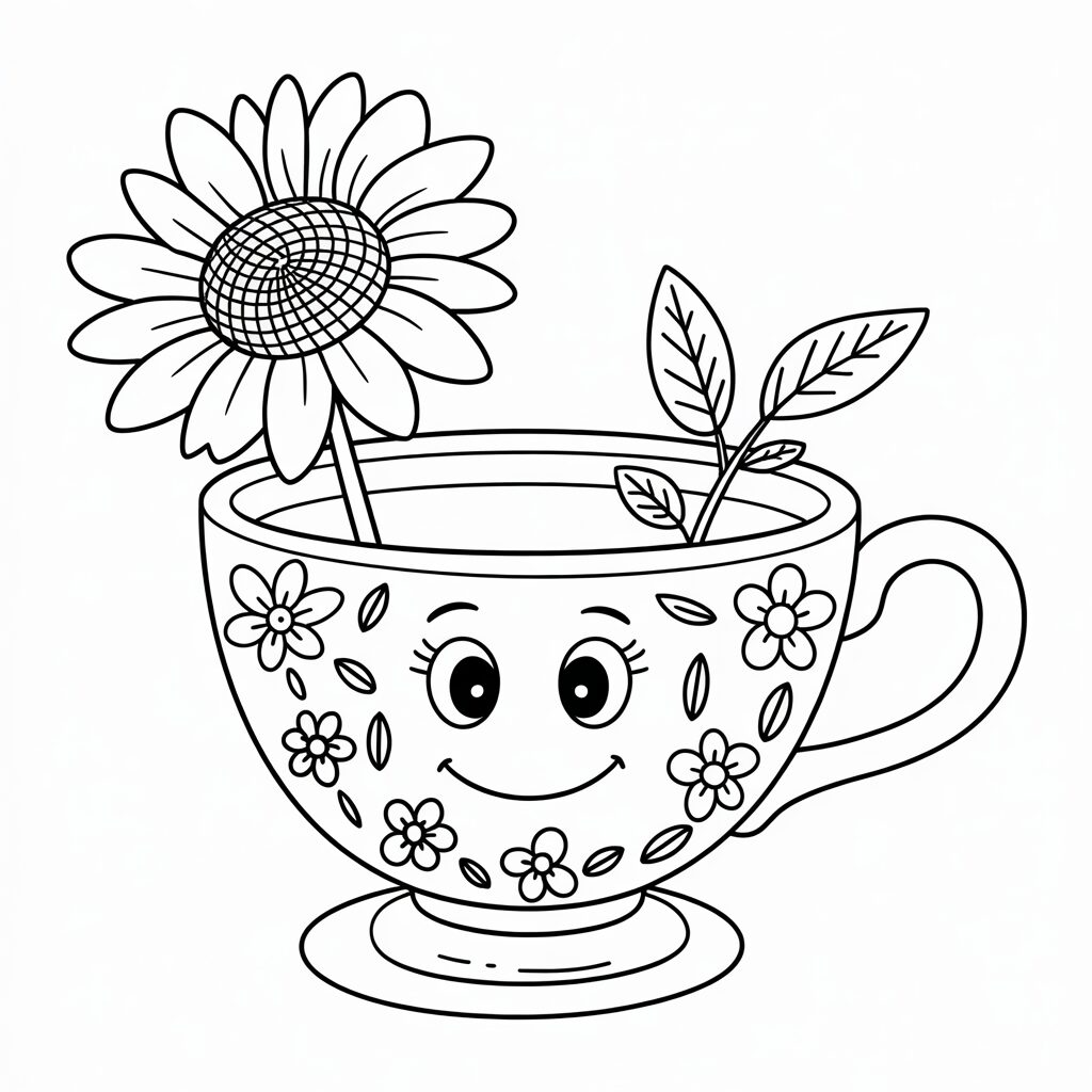 sunflower coloring page