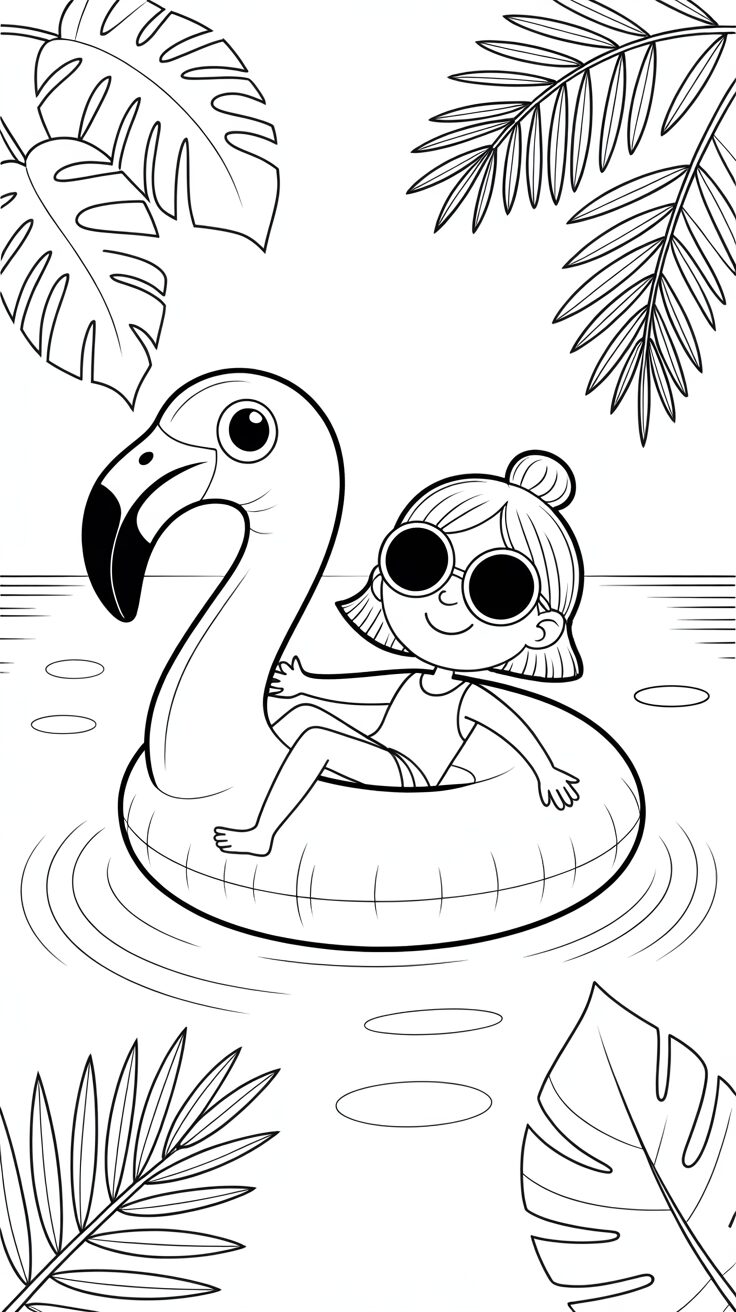 beach coloring sheets