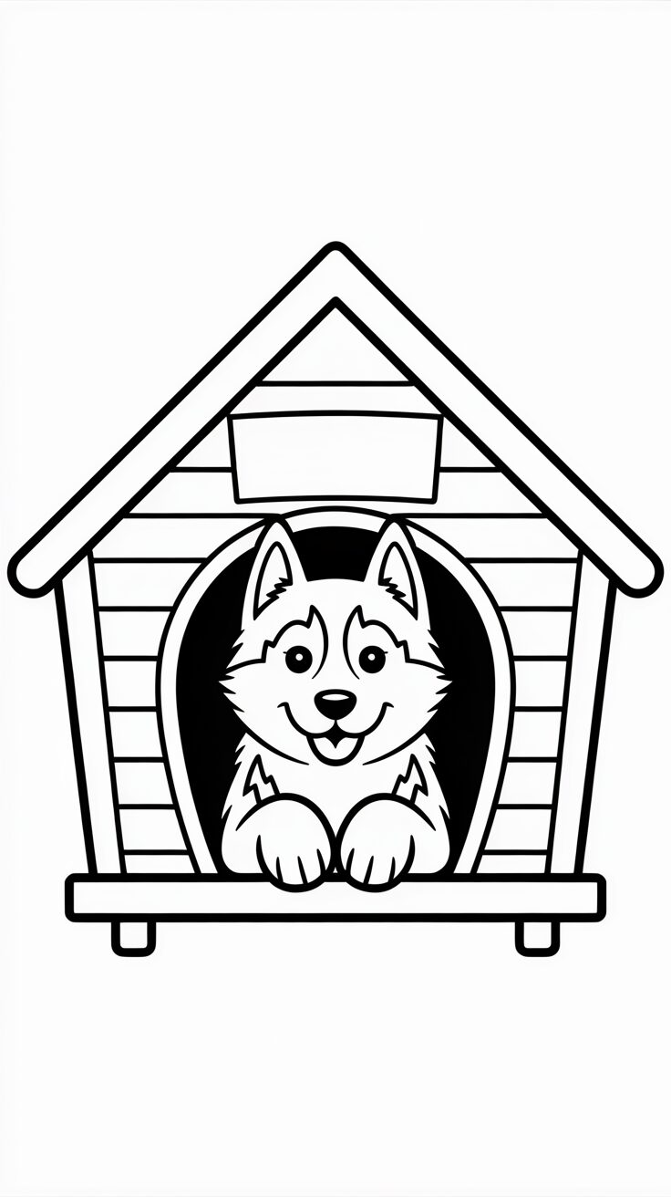 coloring pages of huskies
