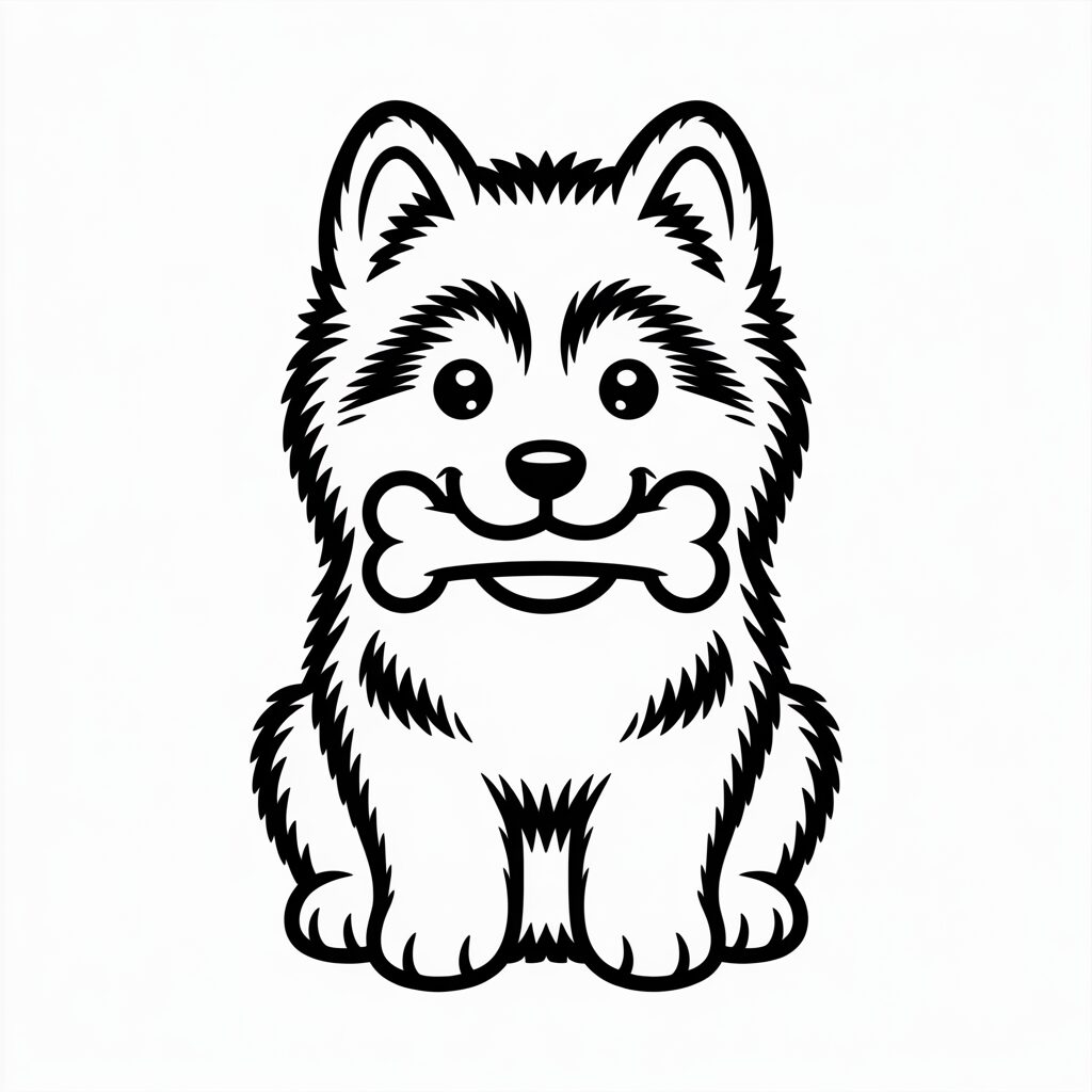 coloring pages of a husky