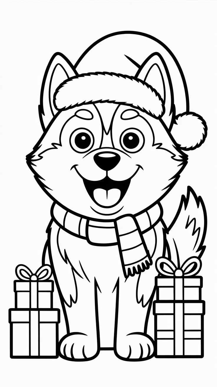 siberian husky coloring pages