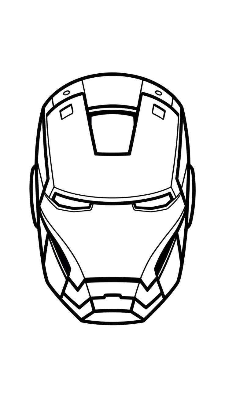 Iron Man Mask Coloring Pages