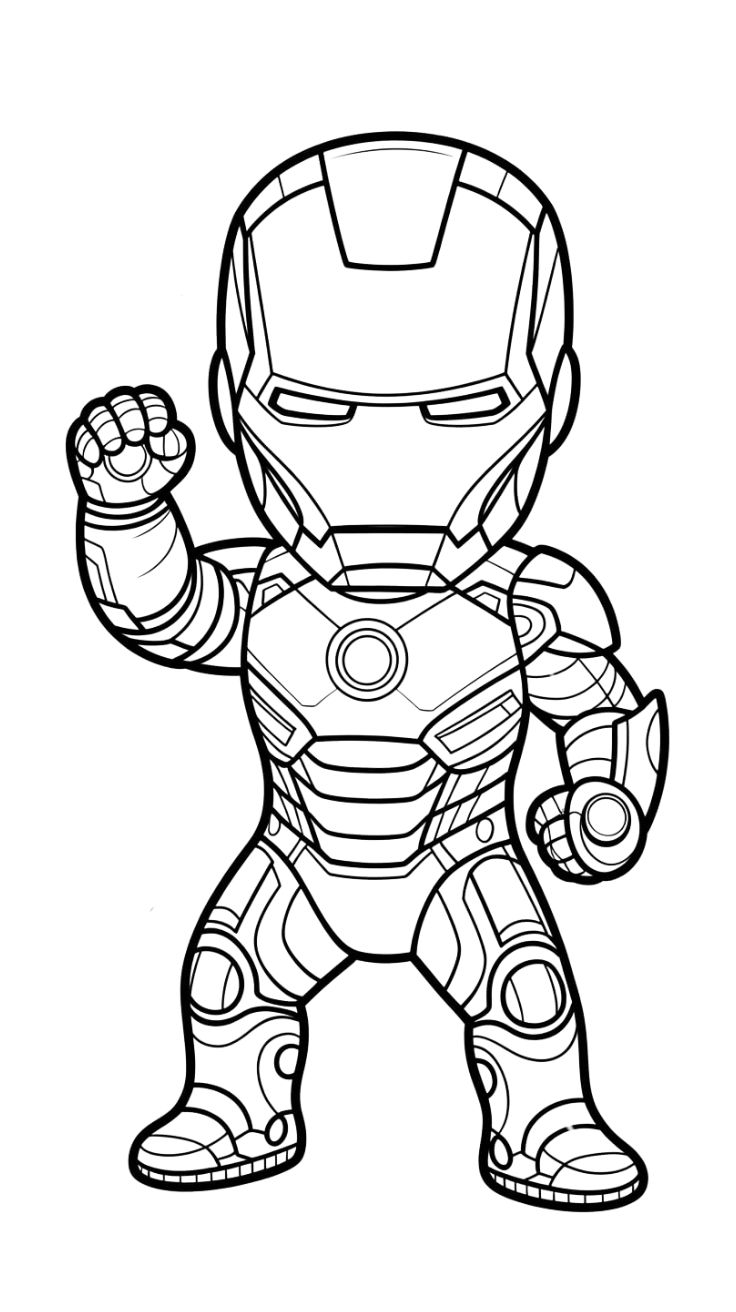 printable iron man coloring pages