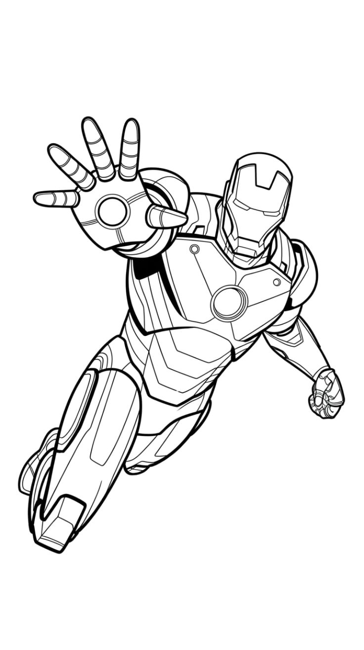 iron man coloring sheet