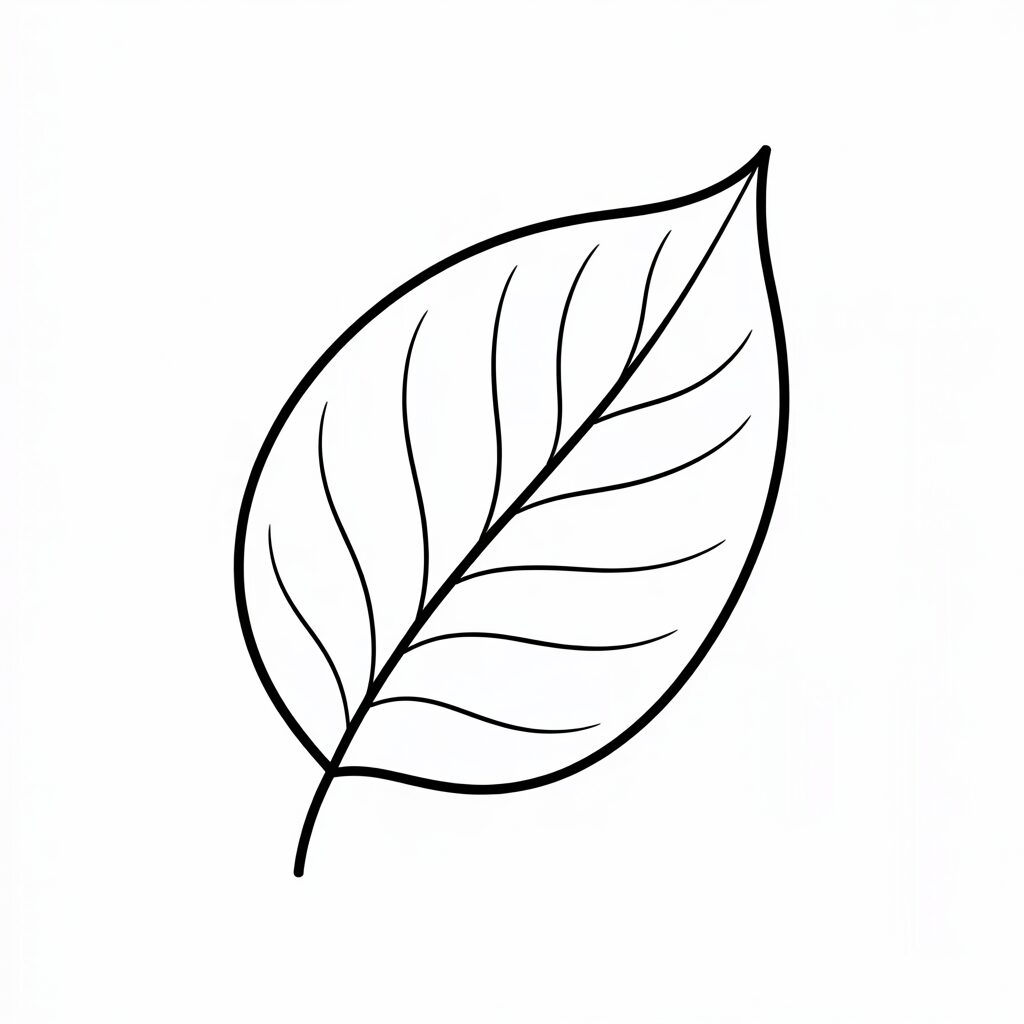coloring pages of a leaf