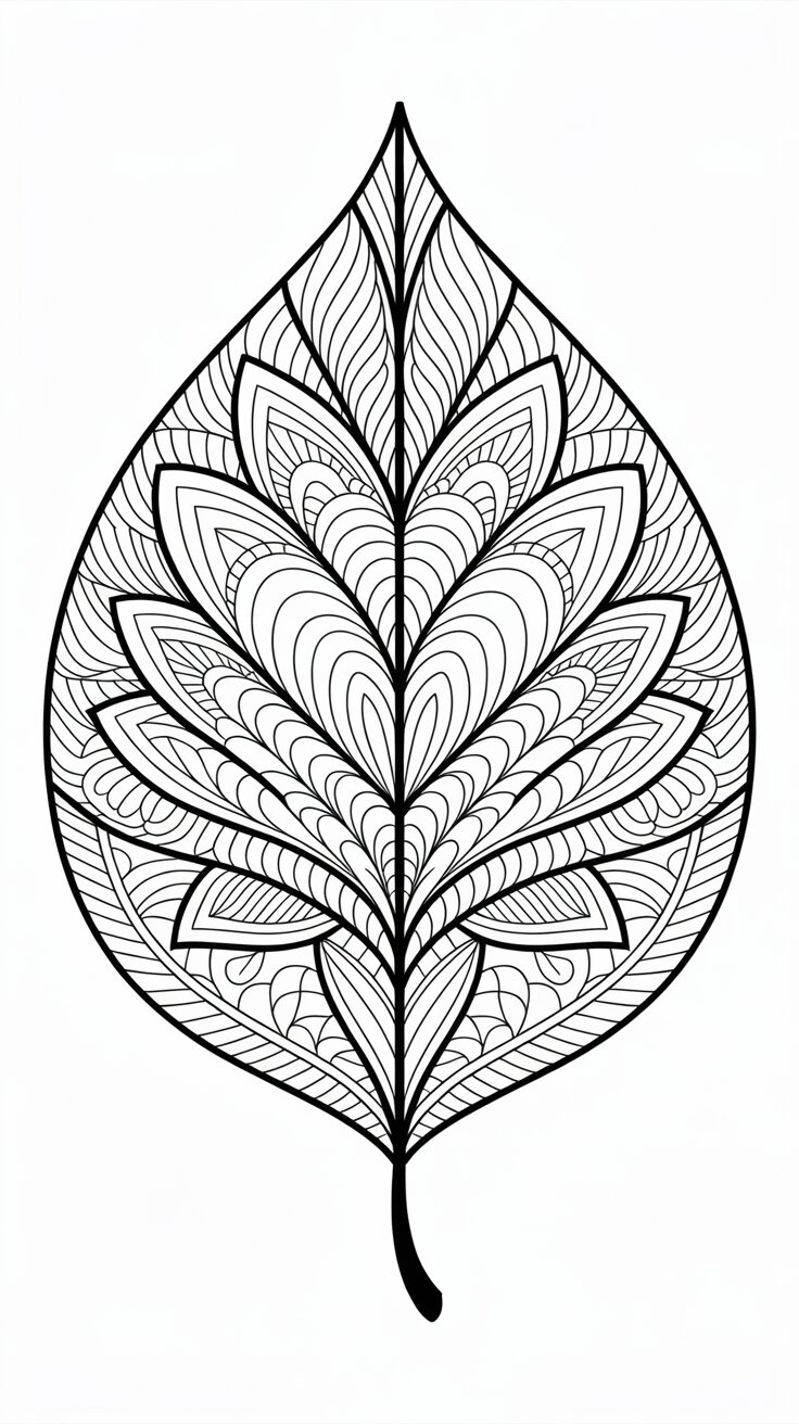 leaf coloring book
